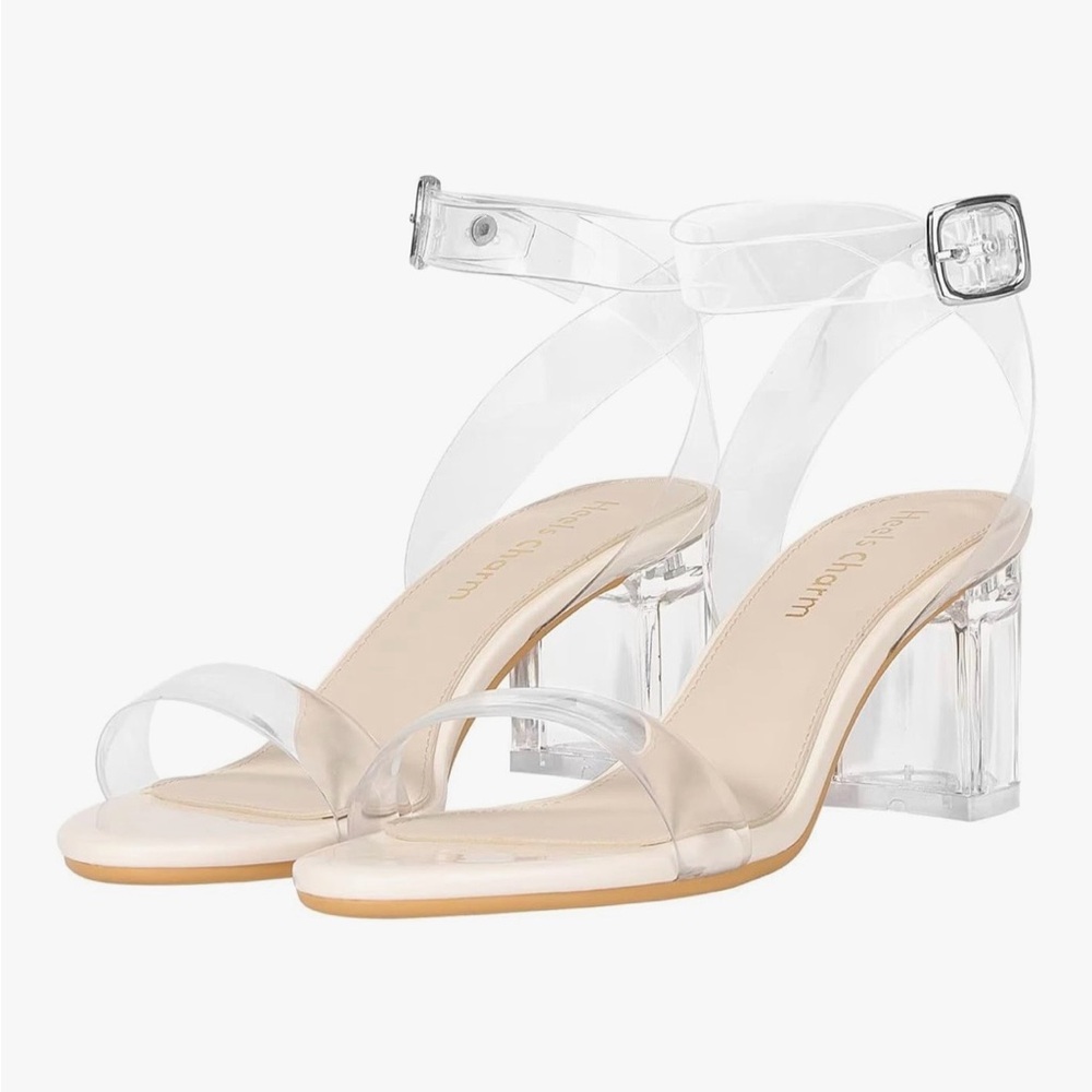 Clear Strappy Heeled Sandals